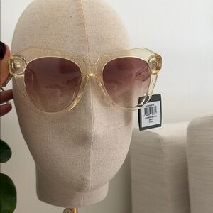 Karen walker Stylish Gold clear frame Sunglasses